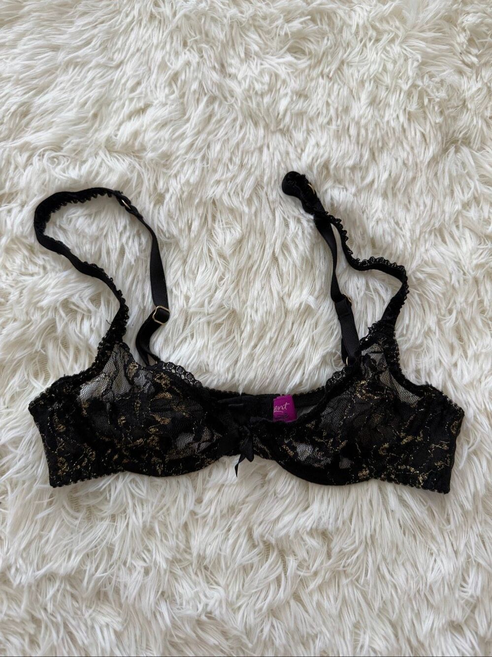 Black and gold lace L’agent by agent provocateur bra 32A